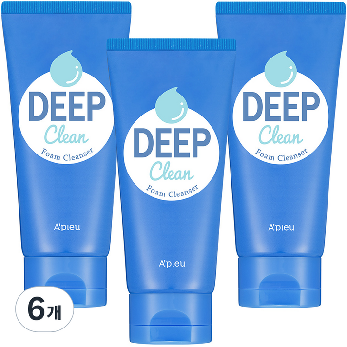 어퓨 딥 클린 폼 클렌저, 130ml, 6개