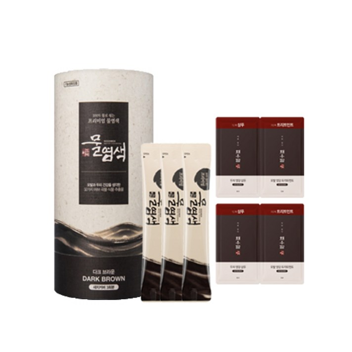 씨드비 새치 물염색제 + 채우담 샴푸 2p + 트리트먼트 2p, 다크 브라운, 1세트