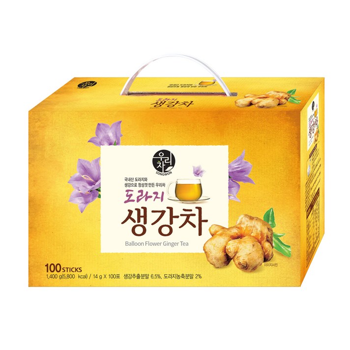 우리차 도라지 생강차, 14g, 100개