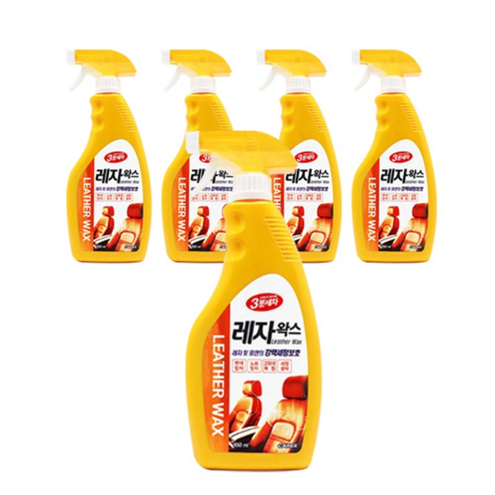 카렉스 3분세차 레자왁스, 650ml, 5개
