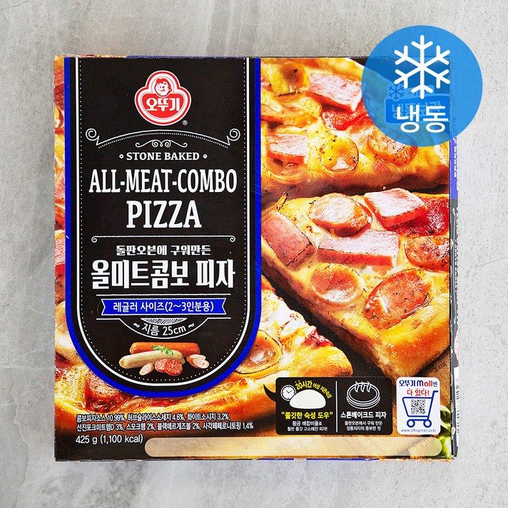오뚜기 올미트콤보 피자 (냉동), 425g, 1개