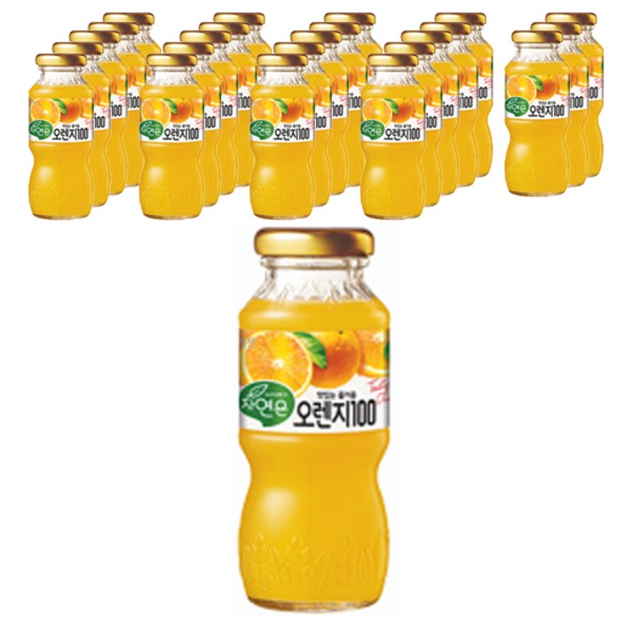 자연은 오렌지 주스, 180ml, 24개