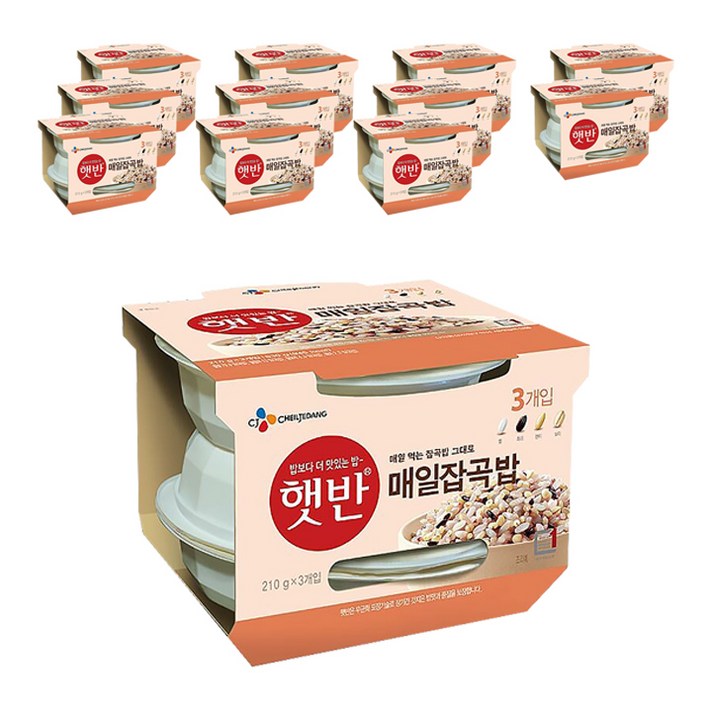 햇반 매일 잡곡밥, 210g, 36개
