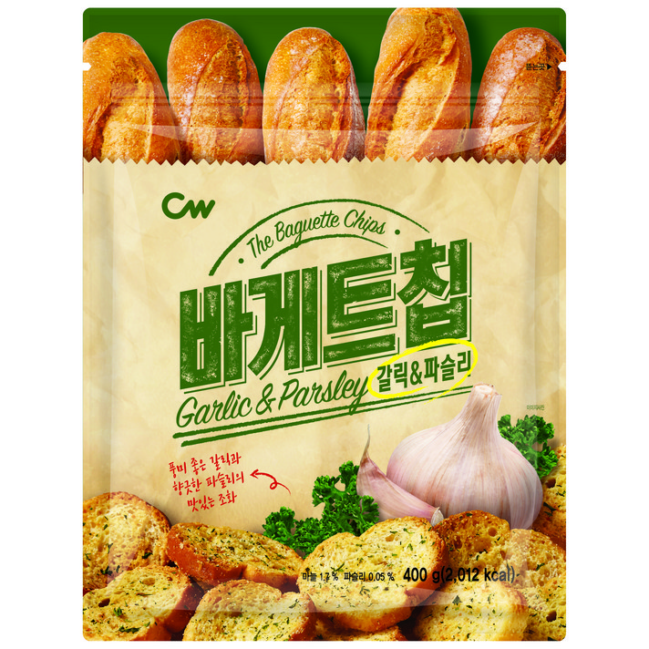 청우식품 바게트칩 갈릭 & 파슬리, 400g, 1개