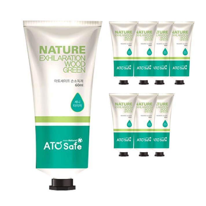 아토세이프 휴대용 손소독제, 60ml, 8개