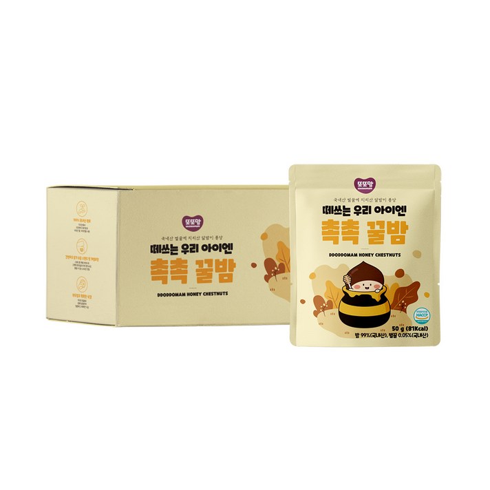 또또맘 촉촉꿀밤 50g, 밤맛, 10개