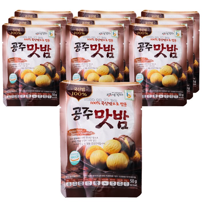 농가애 공주 맛밤, 50g, 10개