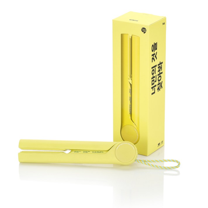 유닉스 테이크 아웃 4 충전용 무선 플랫 고데기 UCI-A2021, LEMON YELLOW