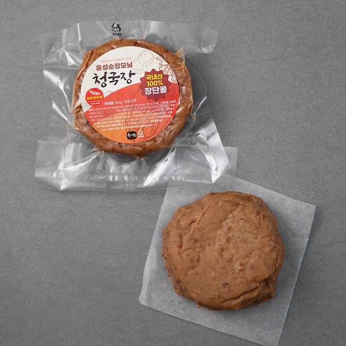 윤성순장모님 국내산 100 장단콩 냄새 약하고 영양가득 진한 청국장, 160g, 2개