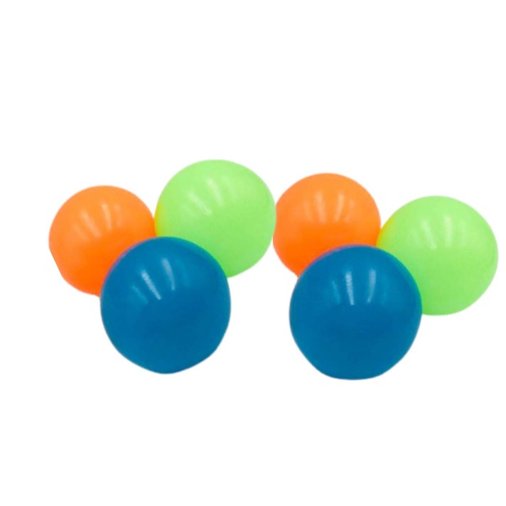 블루선 야광컬러 찐득볼 틱톡볼 4.5cm 6p, 랜덤색상