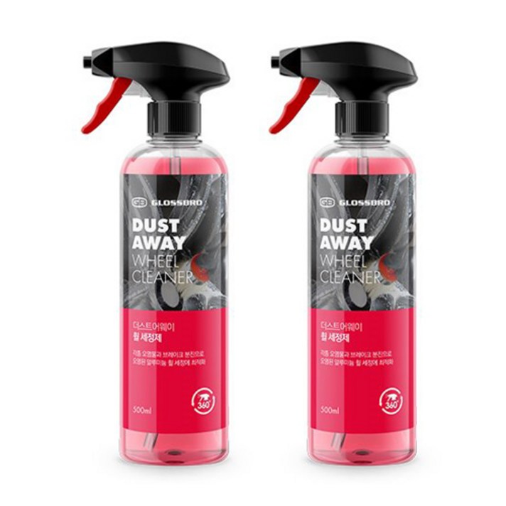 글로스브로 더스트어웨이 차량용 휠 세정제, 500ml, 2개