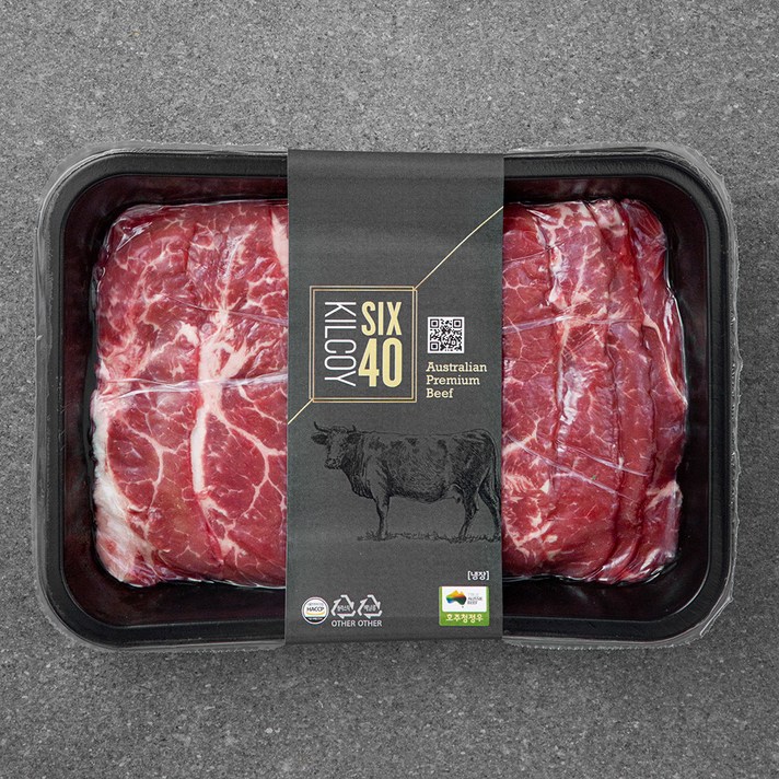 킬코이640 호주산 곡물 부채살 샤브샤브 바로구이용 (냉장), 600g, 1개