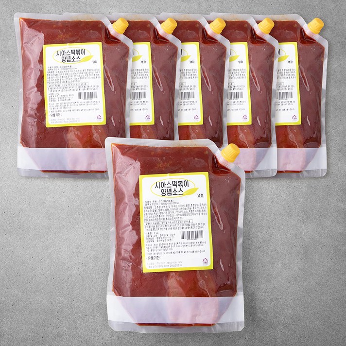 시아스 떡볶이 양념 소스, 2kg, 6개