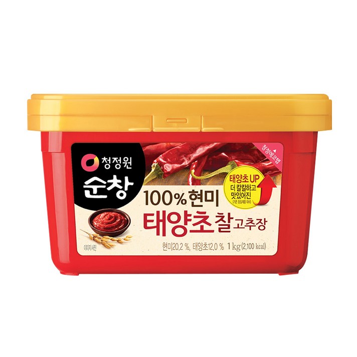 청정원순창 100% 현미 태양초 찰고추장, 1kg, 1개