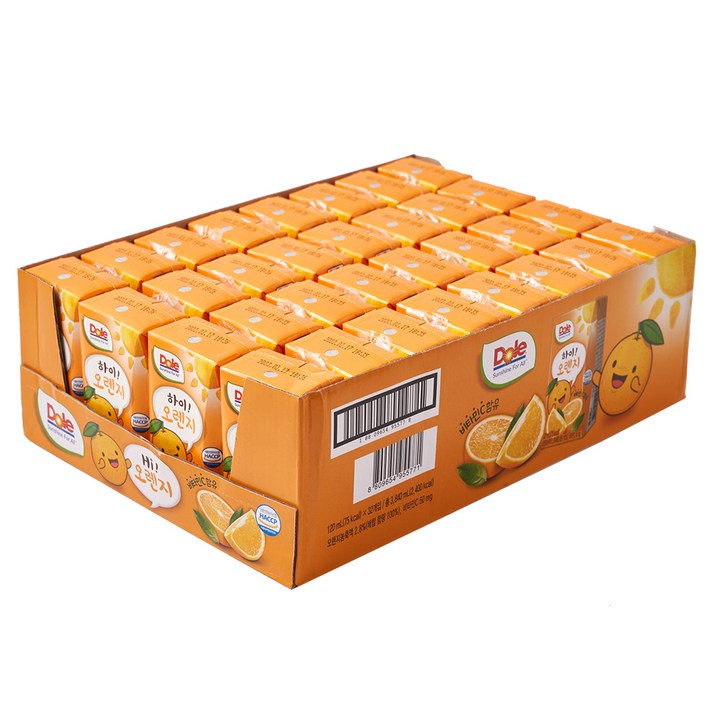 돌 하이 오렌지 주스 32p, 120ml, 1개