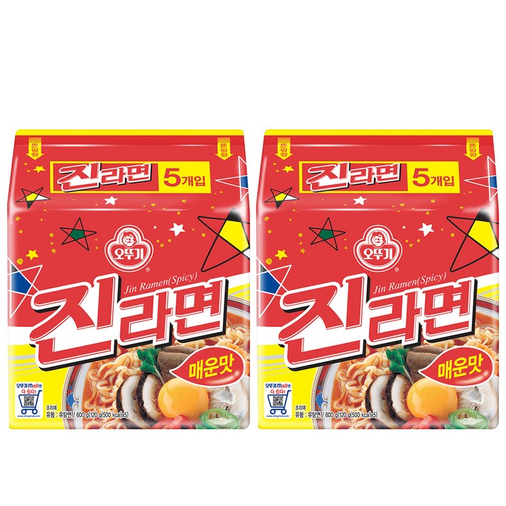 오뚜기 진라면 매운맛 120g, 10개