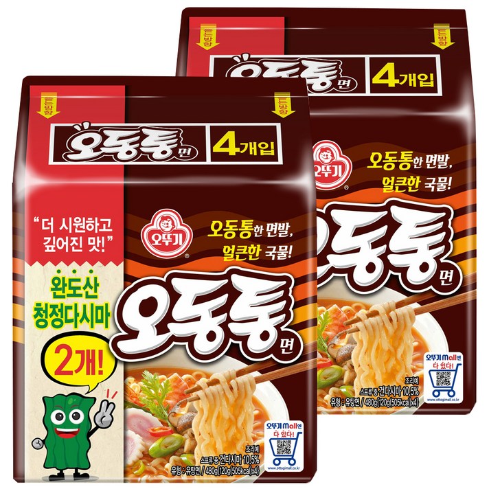 오뚜기 오동통면 120g, 8개