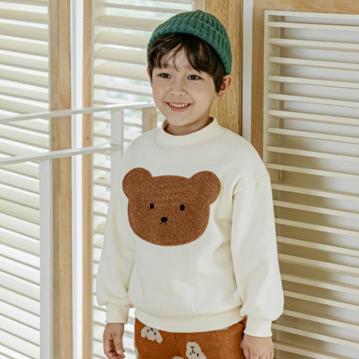 라라아망 아동용 뽀글베어 맨투맨