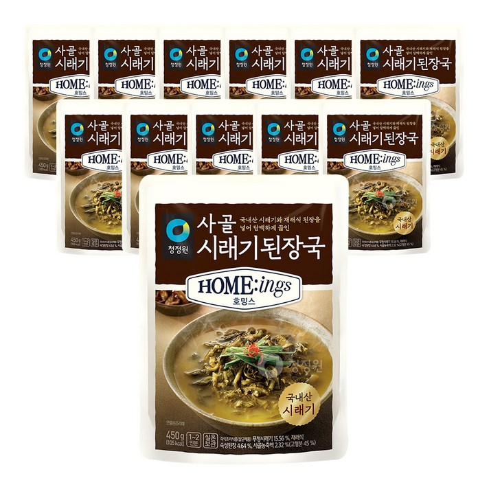 청정원 호밍스 사골 시래기된장국, 450g, 12개