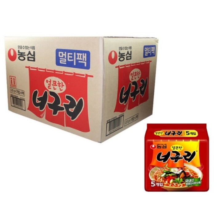 농심 얼큰한너구리 120g, 40개
