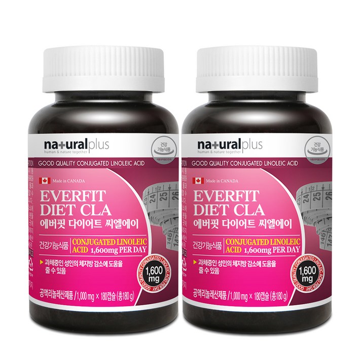 내츄럴플러스 에버핏 다이어트 CLA, 180캡슐, 2개입