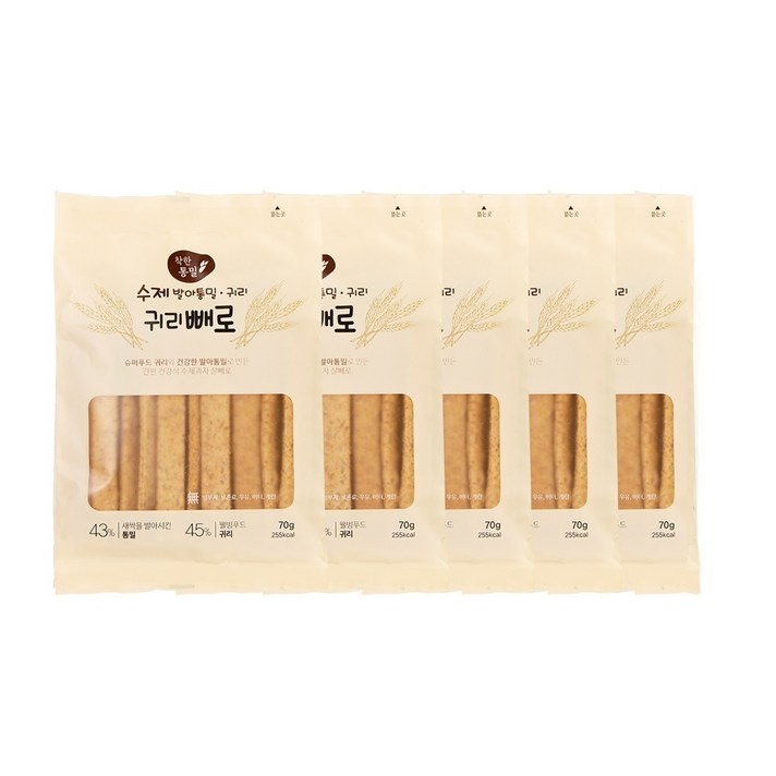 착한통밀 귀리빼로, 70g, 5개