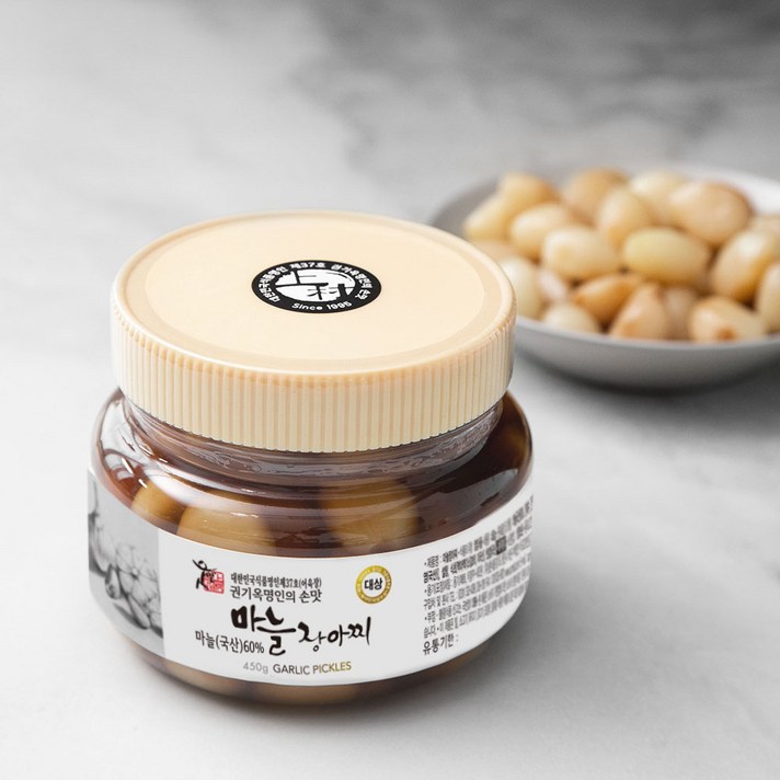 권기옥 명인 웃말 마늘 장아찌, 450g, 1개