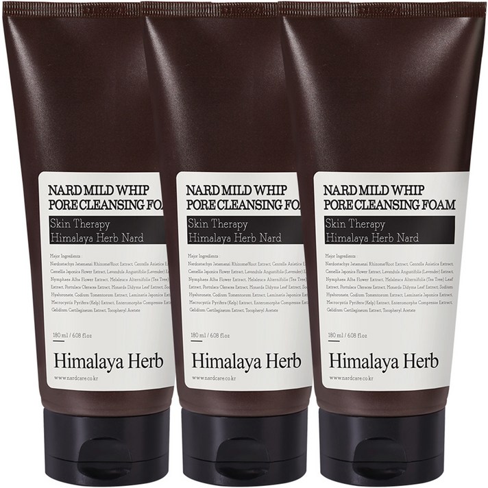 나드 마일드 휩 모공 클렌징 폼, 180ml, 3개