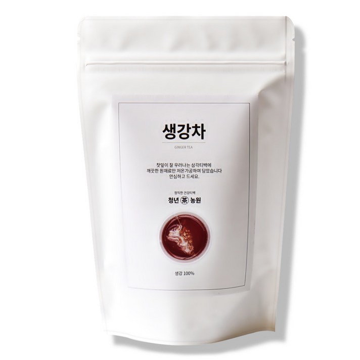 청년농원 저온가공 생강차 삼각티백, 1g, 50개