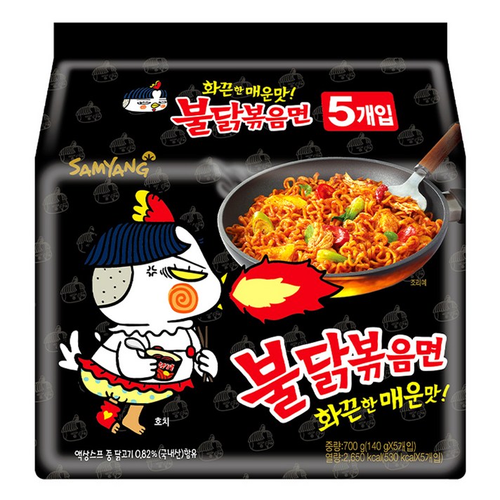 삼양 불닭볶음면 봉지라면 140g, 5개