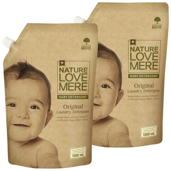 네이쳐러브메레 유아 오리지널 세제 리필형 허브가든향 1300ml, 2개