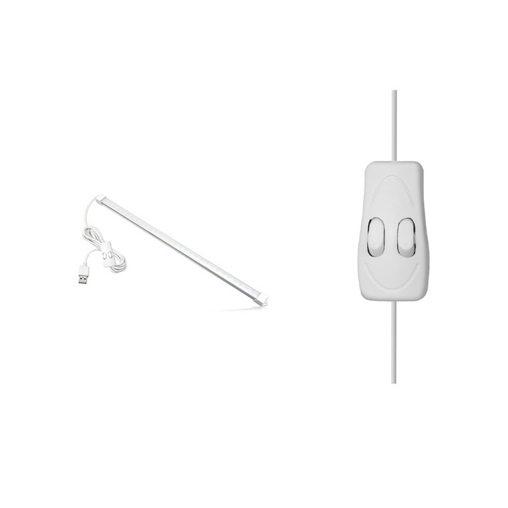 대한 3색 USB LED 바 18cm 3W, 주황빛, 아이보리빛, 하얀빛