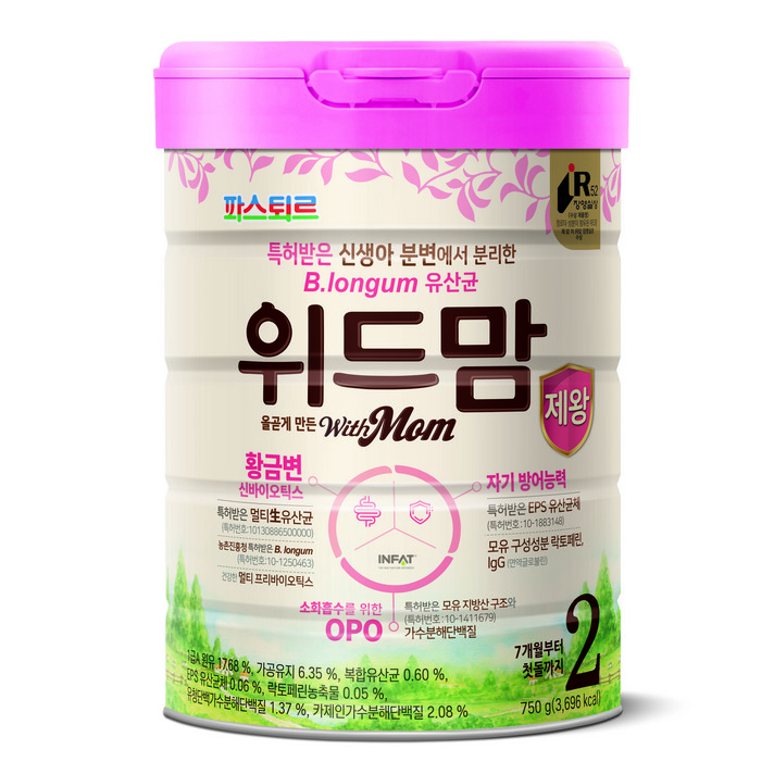 파스퇴르 위드맘 제왕 분유 2단계, 1개, 750g