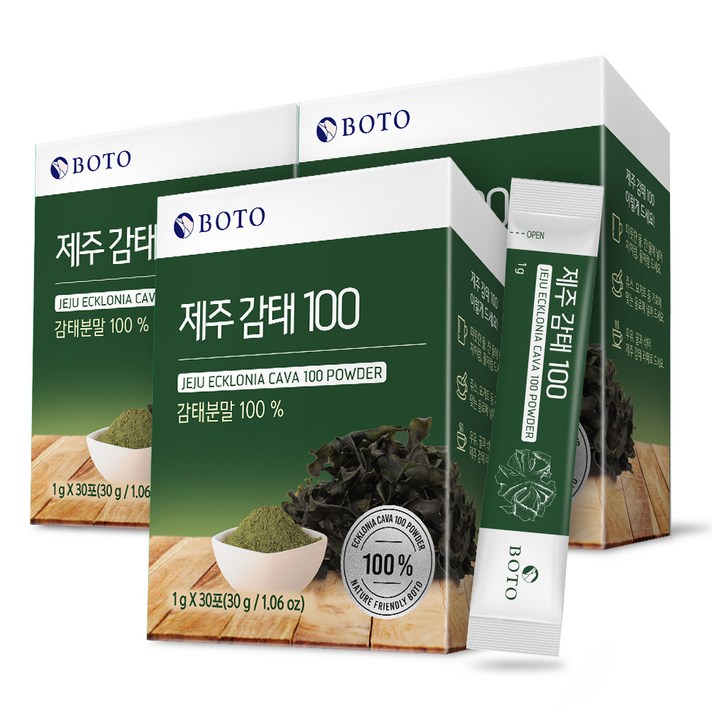 보뚜 제주 감태 100 분말스틱 30p, 30g, 3개