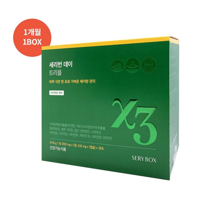 세리박스 세리번 데이 트리플 다이어트 식품, 3.47g, 28개
