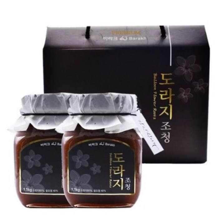 국산 도라지조청 골드 1.1kg*2개 도라지60% 쌀조청 약도라지 발효 가마솥방법 수제 위생생산 안전포장 환절기 목감기효과 부모님 선물 스승의날선물