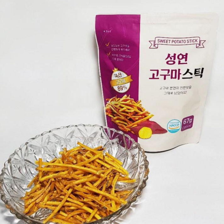 성연 고구마스틱 국산, 10개, 67g