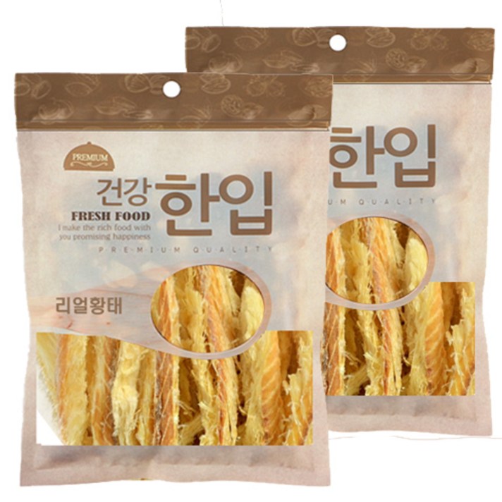 수제명가 애견용 셰프시리즈 건강 한입 간식, 리얼황태, 2개입