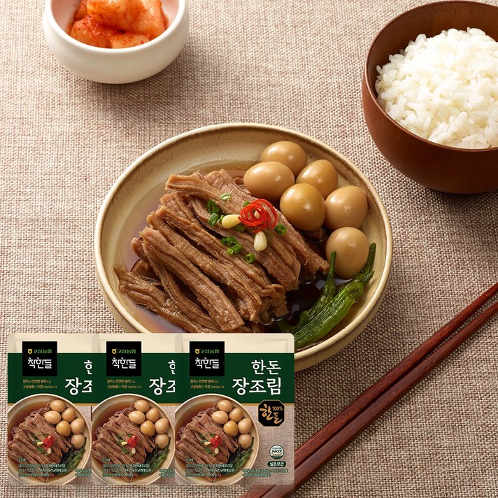착한들 한돈 장조림, 3팩, 240g
