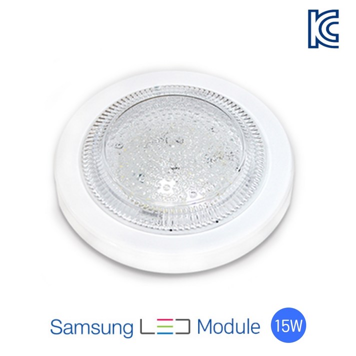 LED 직부등 베란다등 다용도등 삼성칩 국산 KC인증 15W 천장등, 주광색