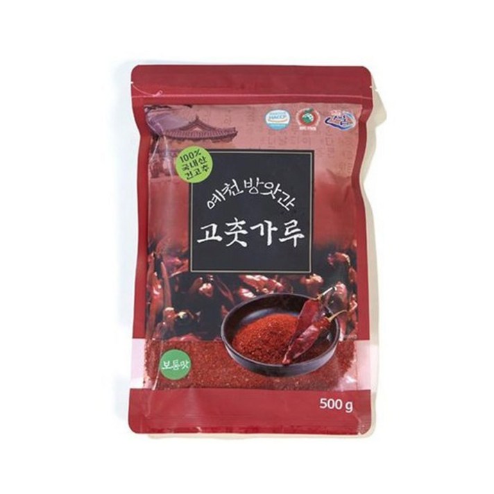 국내산 예천방앗간 고춧가루, 500g, 2개