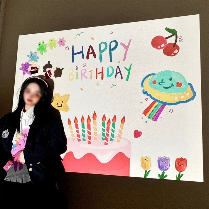 걸스코코 미니빔 프로젝터 뷰포인트 인생샷 파티빔 생일파티 분위기 감성조명 홈파티, 생일2번