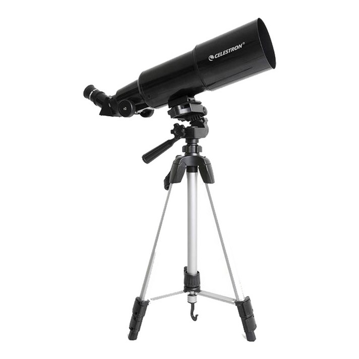 셀레스트론 80 mm Travel Scope 초보자 천체 굴절 망원경 조절식 삼각대 스마트폰 거치대 휴대용 가방 증정
