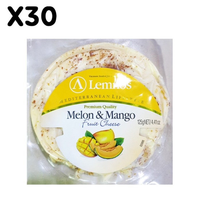 FK 과일치즈(램노스 멜론망고 125g) X30치즈 피자치즈 모짜렐라치즈 체다치즈 크림치즈 레이치즈 퐁듀치즈 피자 치즈요리, 본상품