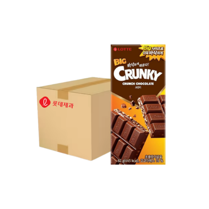 롯데제과 빅 크런키 82g x 12개 발렌타인데이