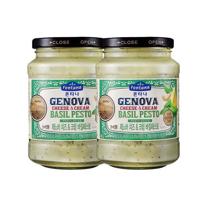 폰타나 제노바 치즈&크림 바질페스토 파스타소스, 430g, 2개