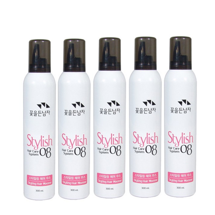 5개)꽃을든남자 스타일링 헤어무스300ml, 5개, 300ml