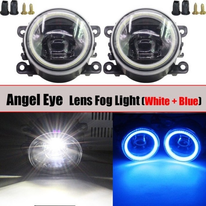 자동차 라이트 램프 2 x 스타일링 h11 안개등 led halo ring angel eye drl 주간 주행등 12v for mercedes-ben citan 415, 협력사, 회색