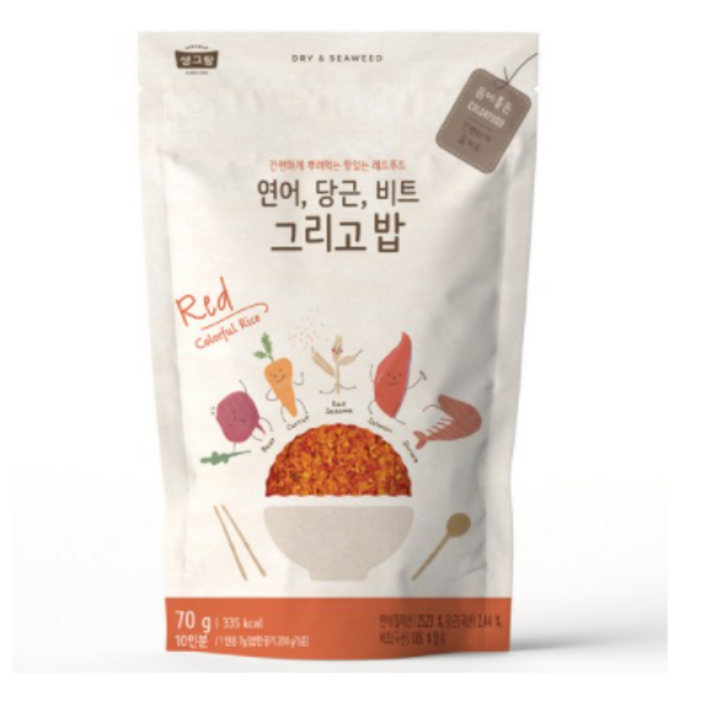 생그랑 연어 당근 비트 그리고밥 후리가케, 70g, 1개
