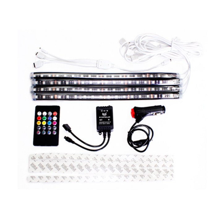 카포카 자동차 차량용 무드등 풋등 RGB LED바, 30cm(일반형)풀세트